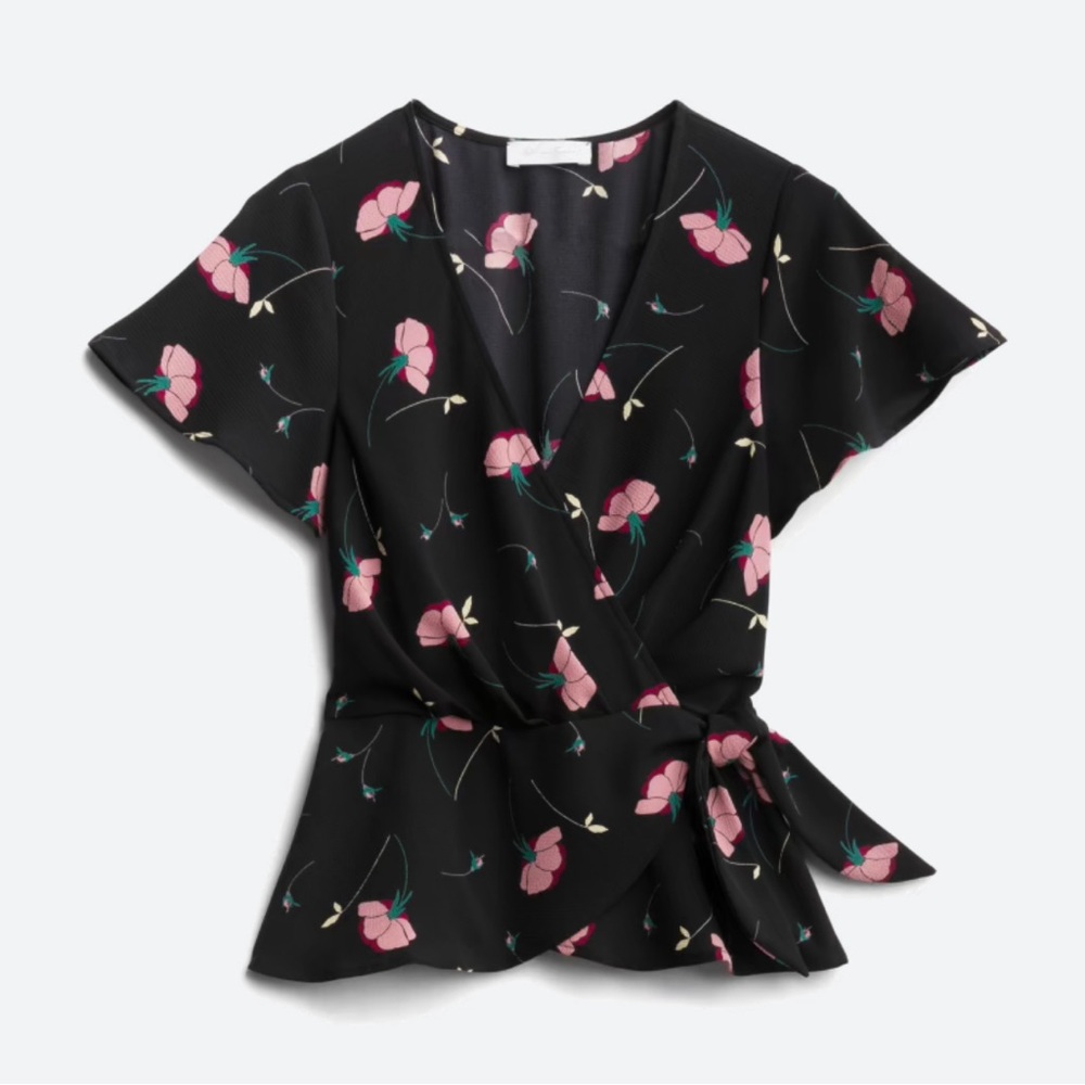 All in Favor Clark Wrap Blouse